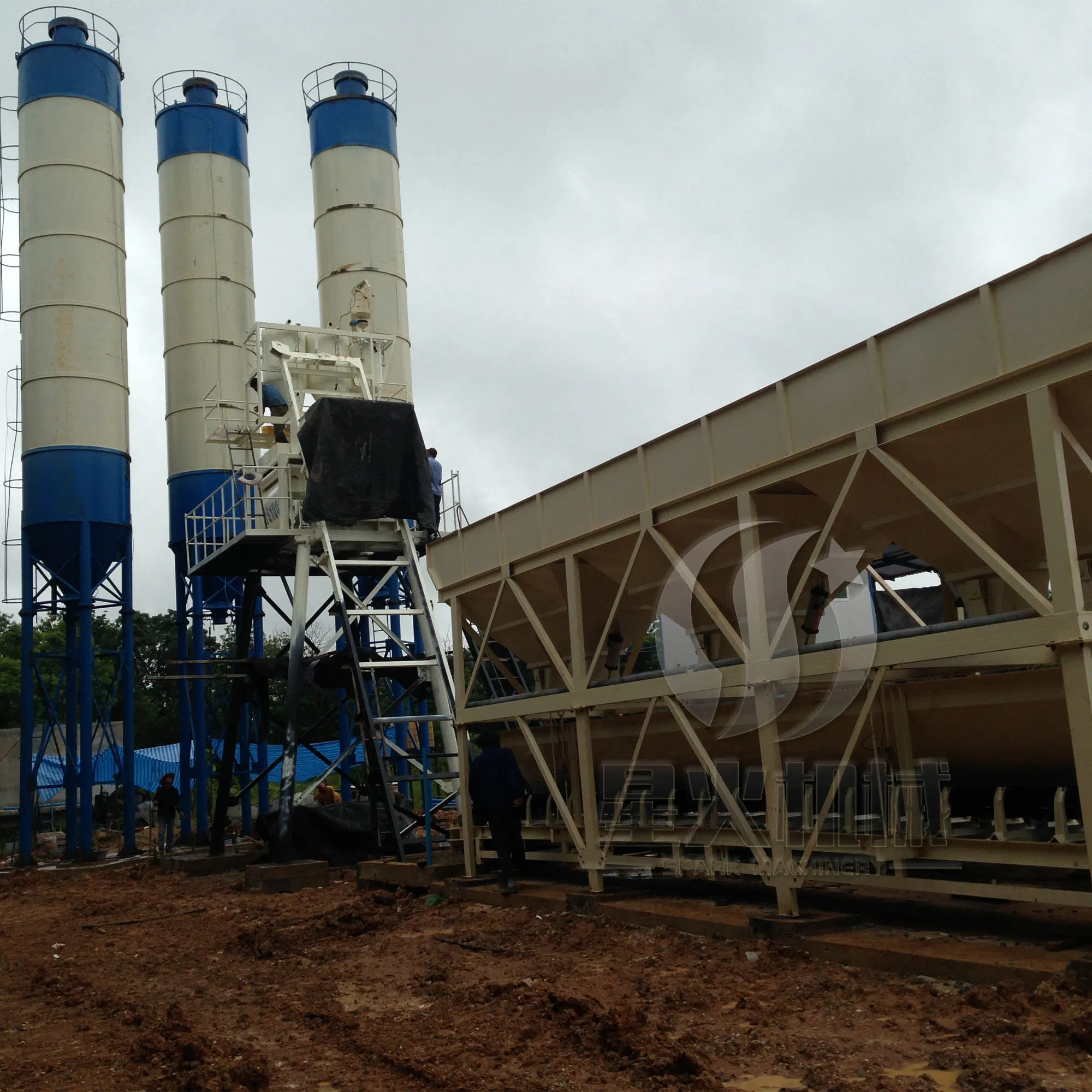 Hot Sale Small 50m3/H Mini Prefabricated Modular Portable Concrete Batching Plant