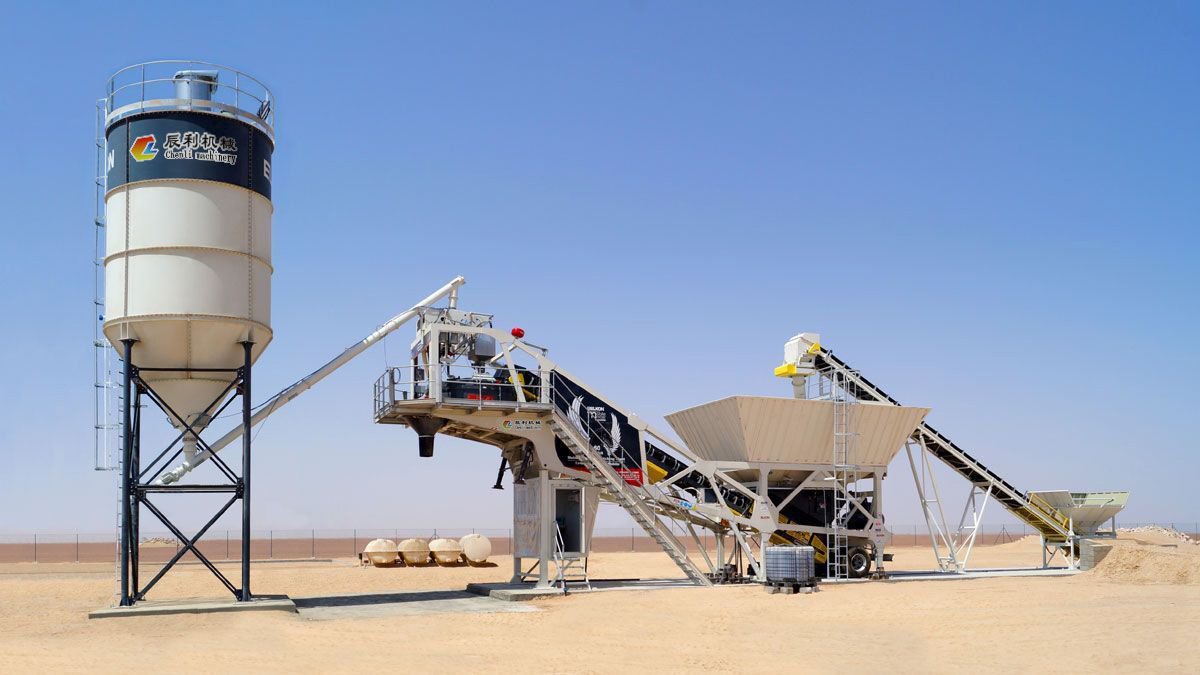 Batching Plant 90m3/H Mobile Concrete Mixer Batch Stations