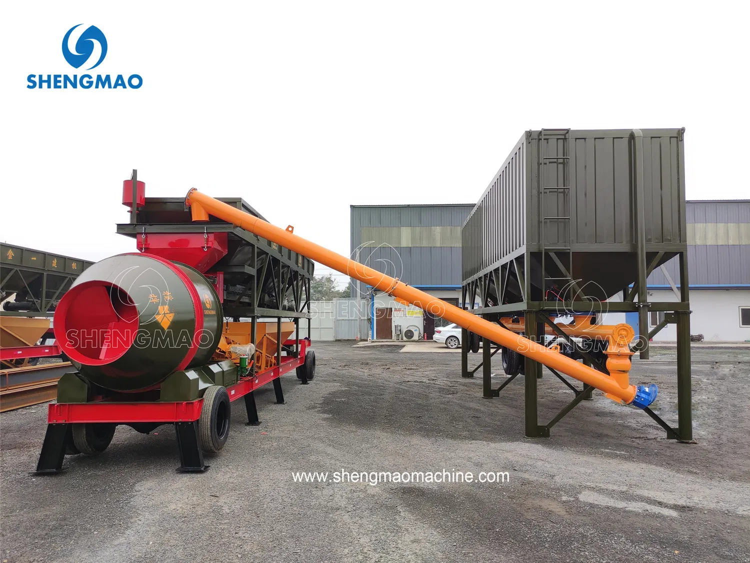 Yhzm60 Mobile Concrete Batching Mixing Plant for Concrete Ready Mix