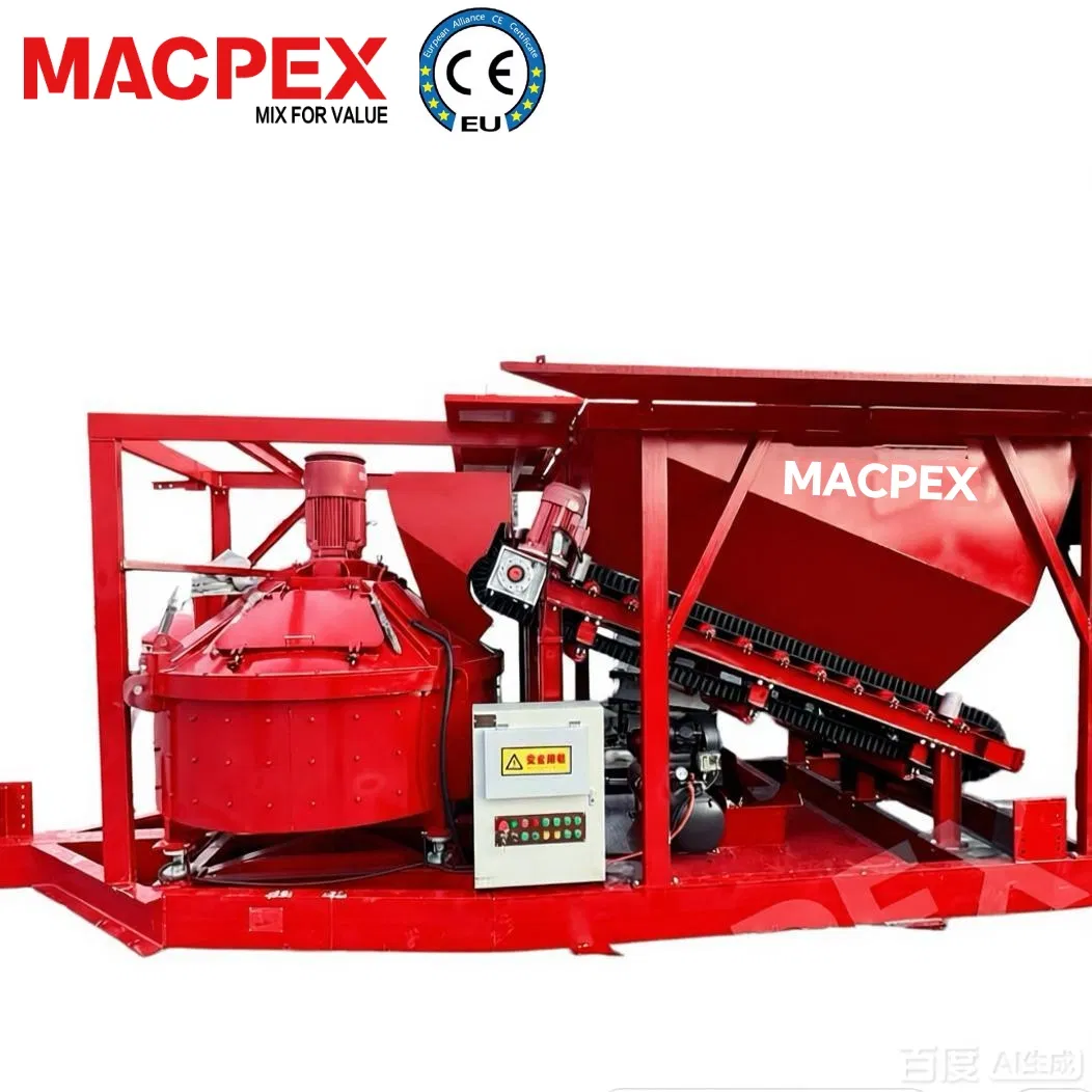 Small Planetary Mixer Portable Mobile Concrete Batching Plant with 25m3 to 90m3