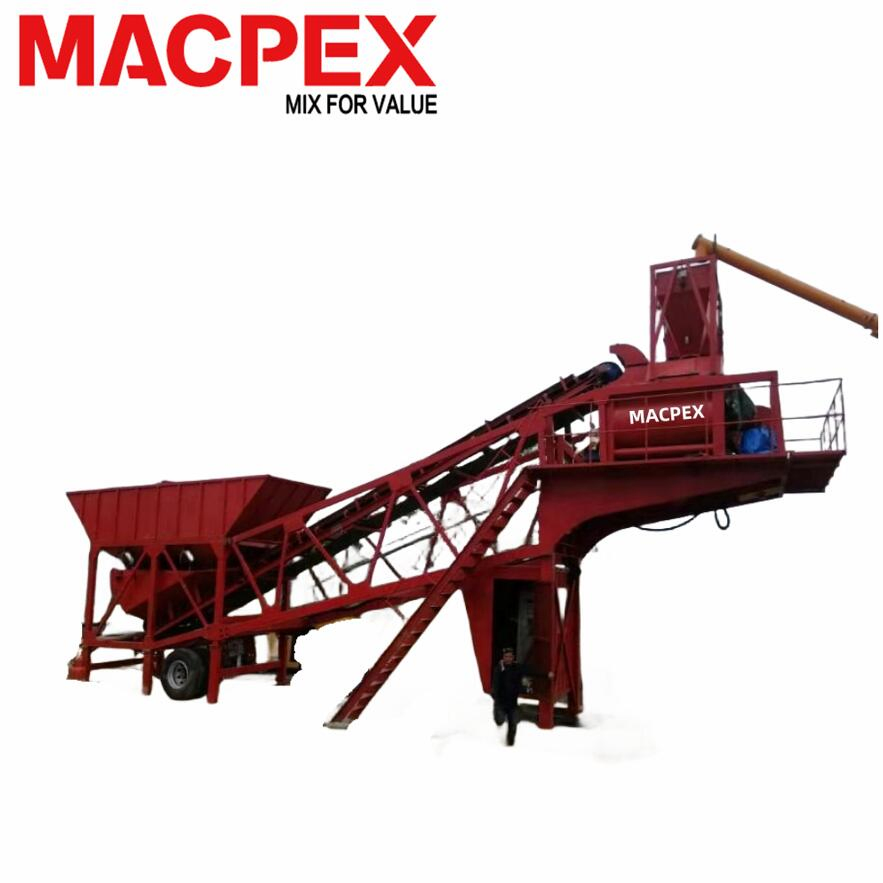 Small Concrete Mixing Plant with Twin Shaft Mixer for Construction with Batching Plant and Mixer