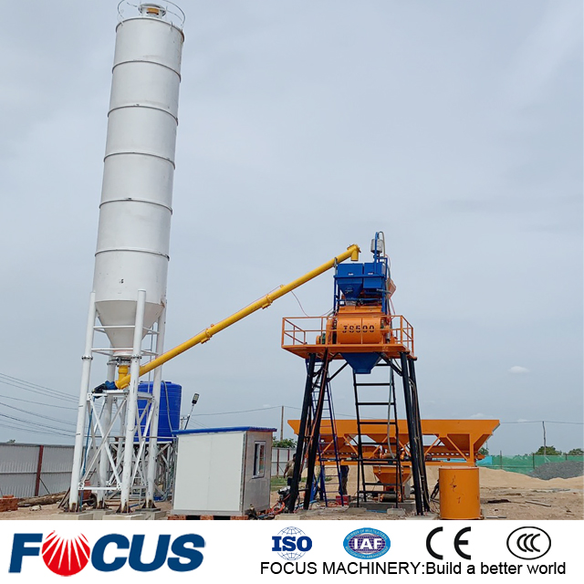 Hzs25 Compact Concrete Batching Plant Philippines