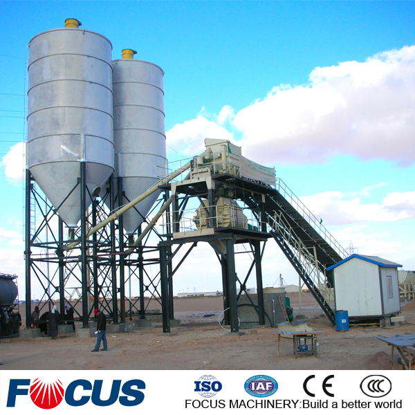 60cbm/H Ready Mix Concrete Batching Mixing Plant with Belt Conveyor