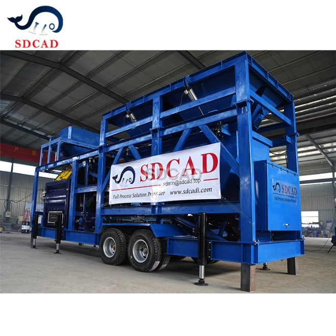 Portable Concrete Plant for on-Site Construction Project with Modular Design