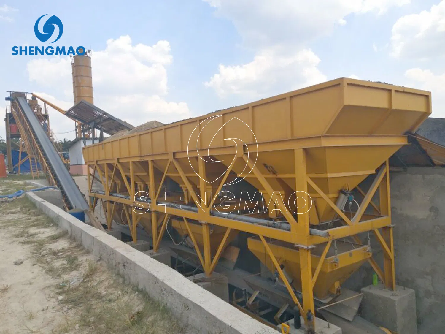 25m3 35m3 50m3 60m3 75m3 Cement Concrete Batching Mixing Plant with Twin Shaft and Planetary Mixer for Ready Mix and Precast