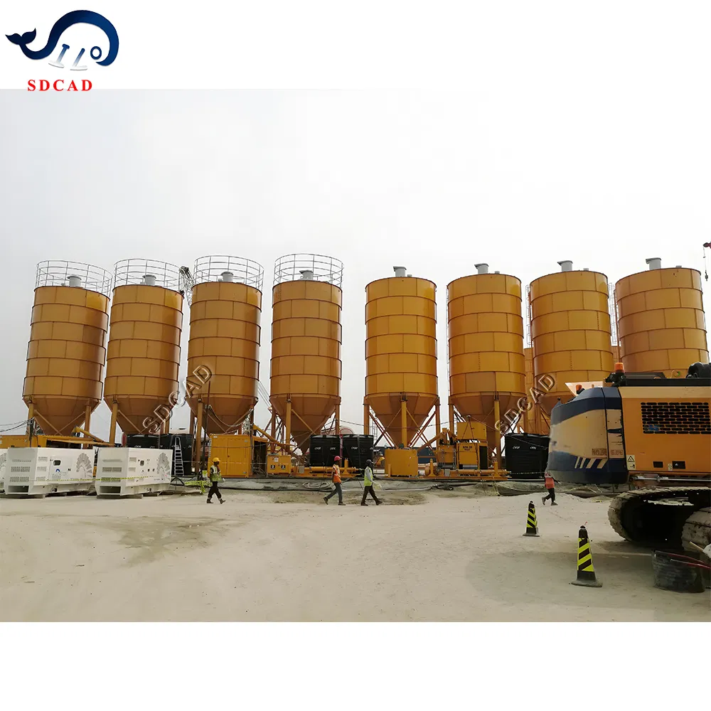 High Performance Ready Mix Mobile Concrete Batching Plant Price with Cement Silo