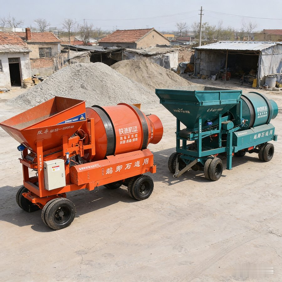 105 Kw Mini Small Portable Mobile Concrete Mixer Mixing Batching Plant Station