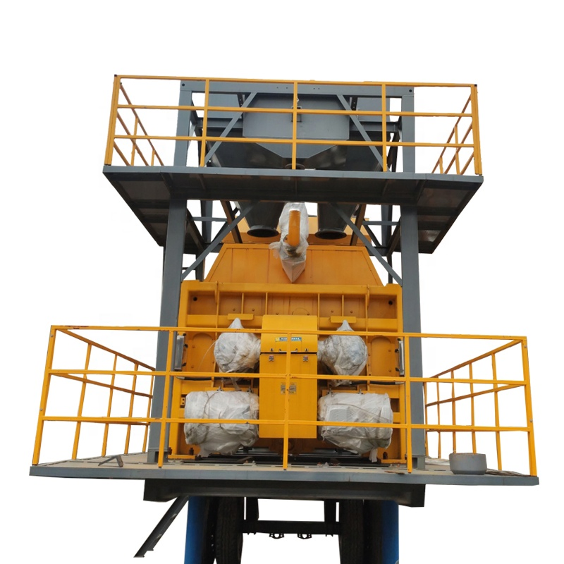 New Mobile Portable Concrete Batching Plant 35-100m3/H Ready Mix Concrete Plant Portable Silo Mobile Concrete Plant
