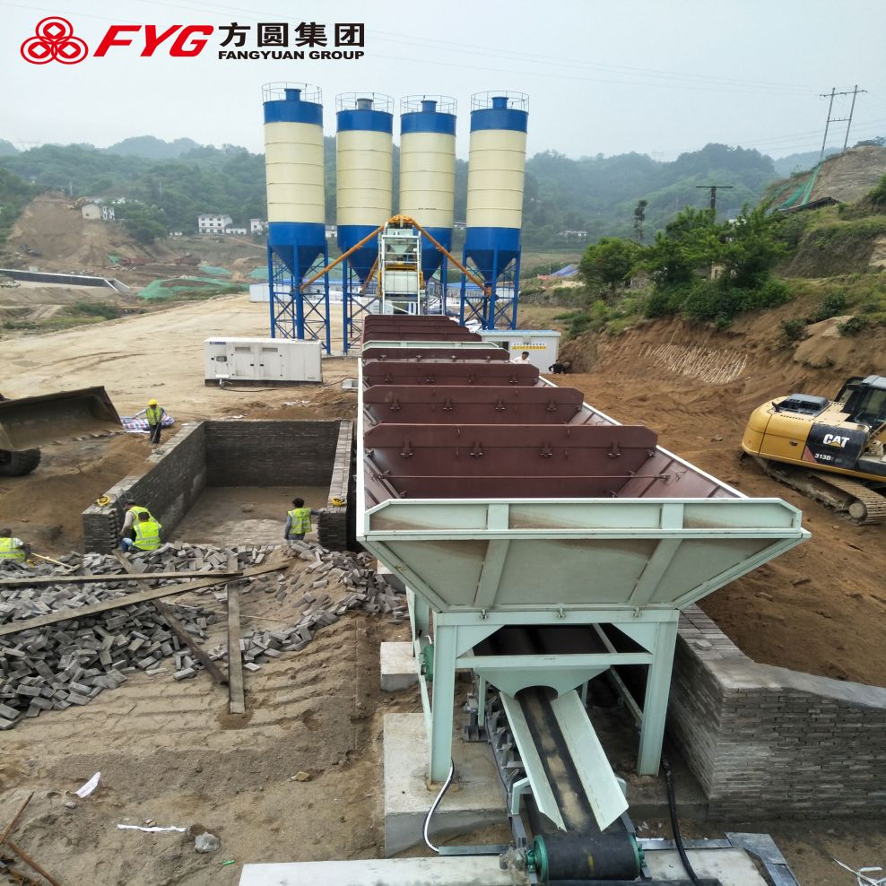 Skip Type Modular 50cbm/H Concrete Batching Plant