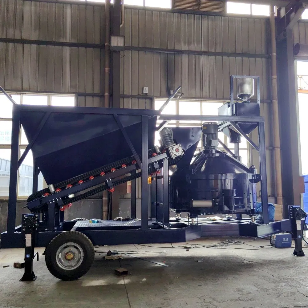 Concrete Mixing Machinery Portable Compact Small 25 to 50m3/H Mobile Concrete Batching Plant