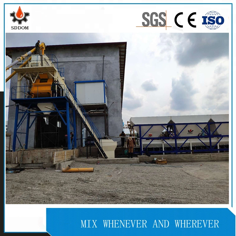 China Factory Price 35m3/H Twin Shaft Concrete Mixer Batching Plant for Sale