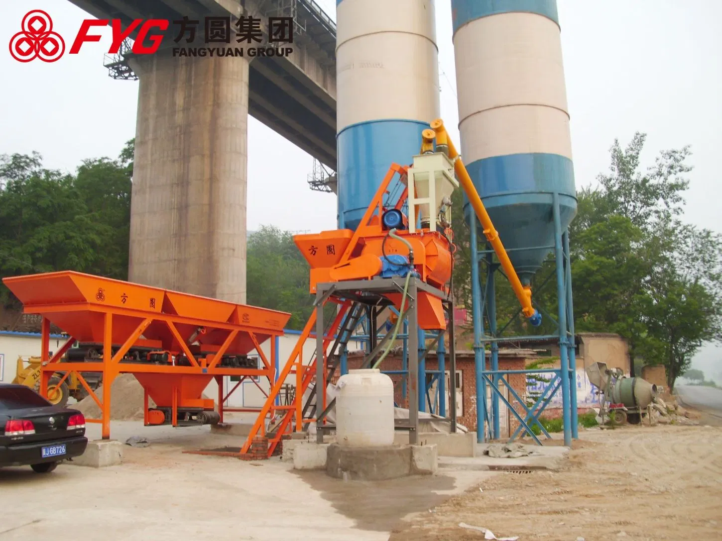 Compact Hzs25z Concrete Batching Plant for Efficient Mixing