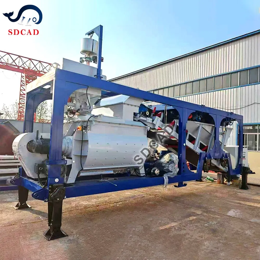 Concrete Machinery Compacted Portable Ready Mix Concrete Batching Plant