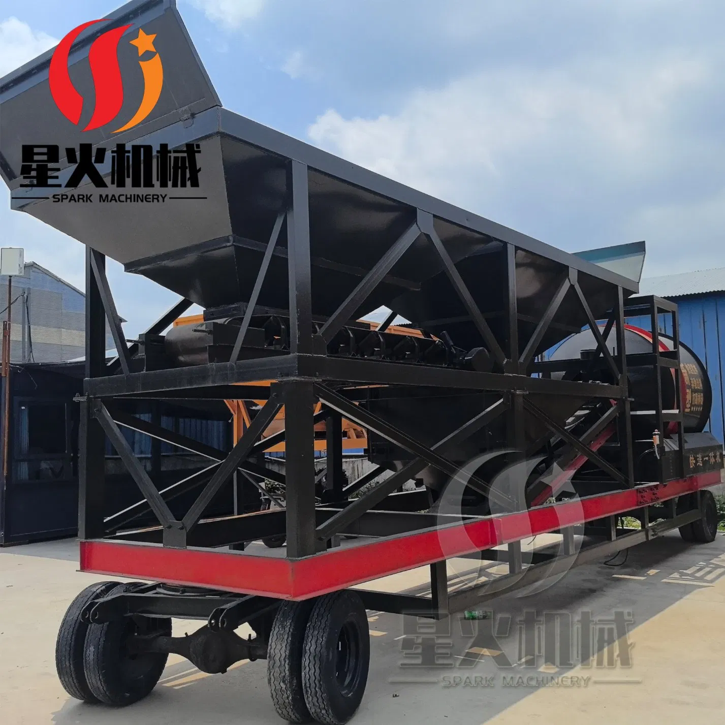 High-Efficiency Mini Brick Dry Ready Mix Mobile Portable Cement Concrete Mixing Batching Plant 25/35/50 M3/H for Rapid Infrastructure Development