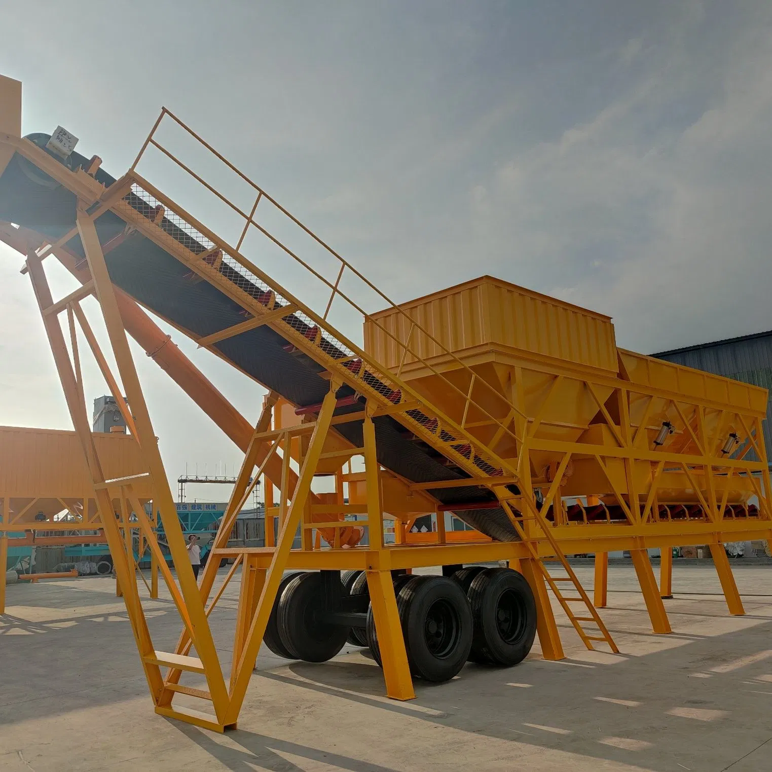 Mobile Dry Mix Concrete Batching Plant Compact