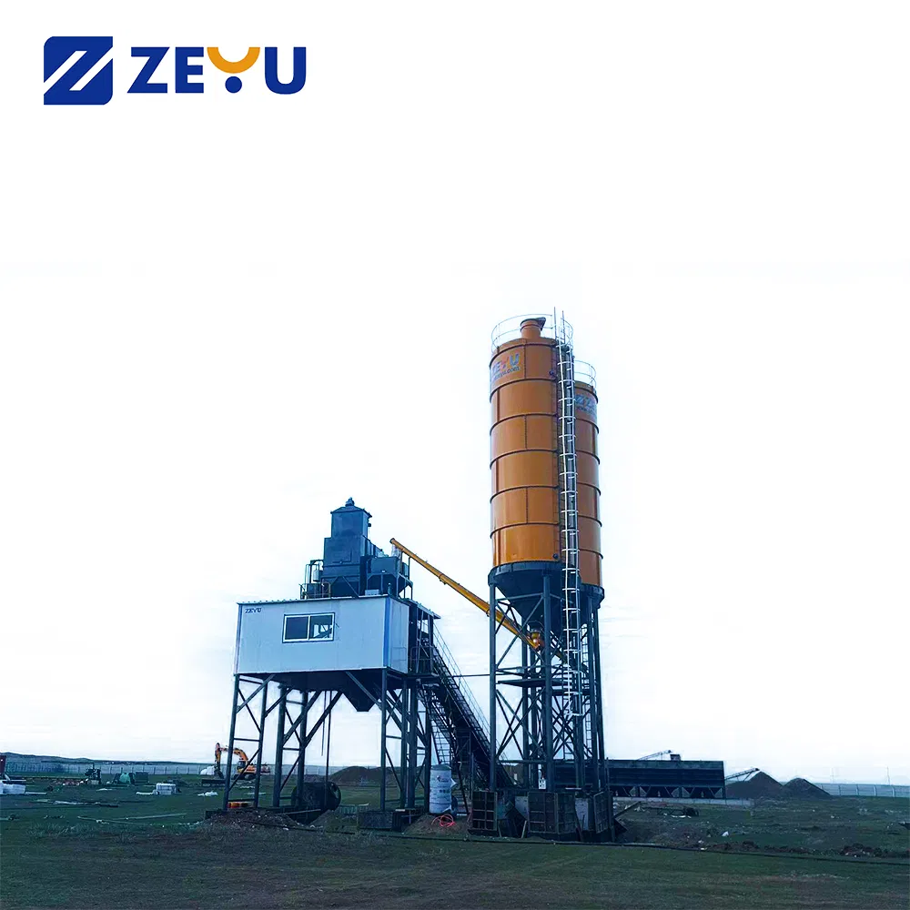 Hls90 Concrete Batching Plant, Eco-Friendly Dust Removal &amp; Automatic Control