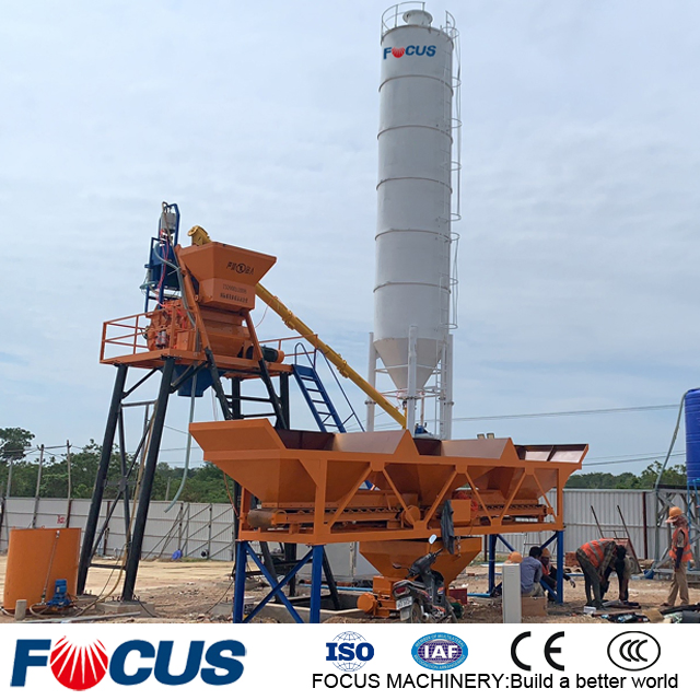 Hzs25 Compact Concrete Batching Plant Philippines