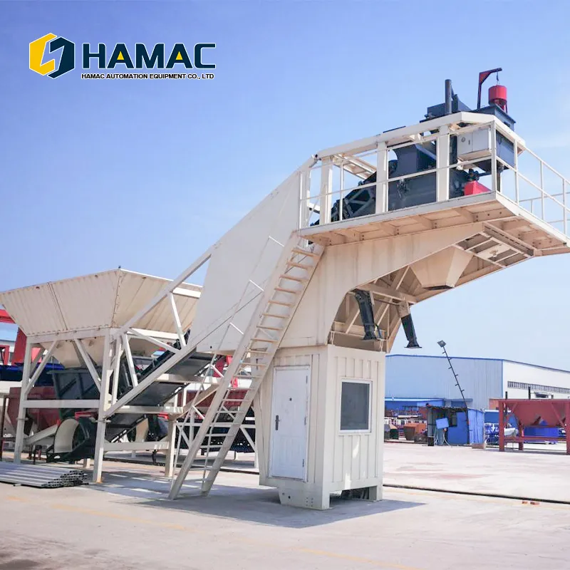 Hamac Mini Mobile Self-Loading Yhzs60 Hydraulic Portable Cement Concrete Mixer Plant