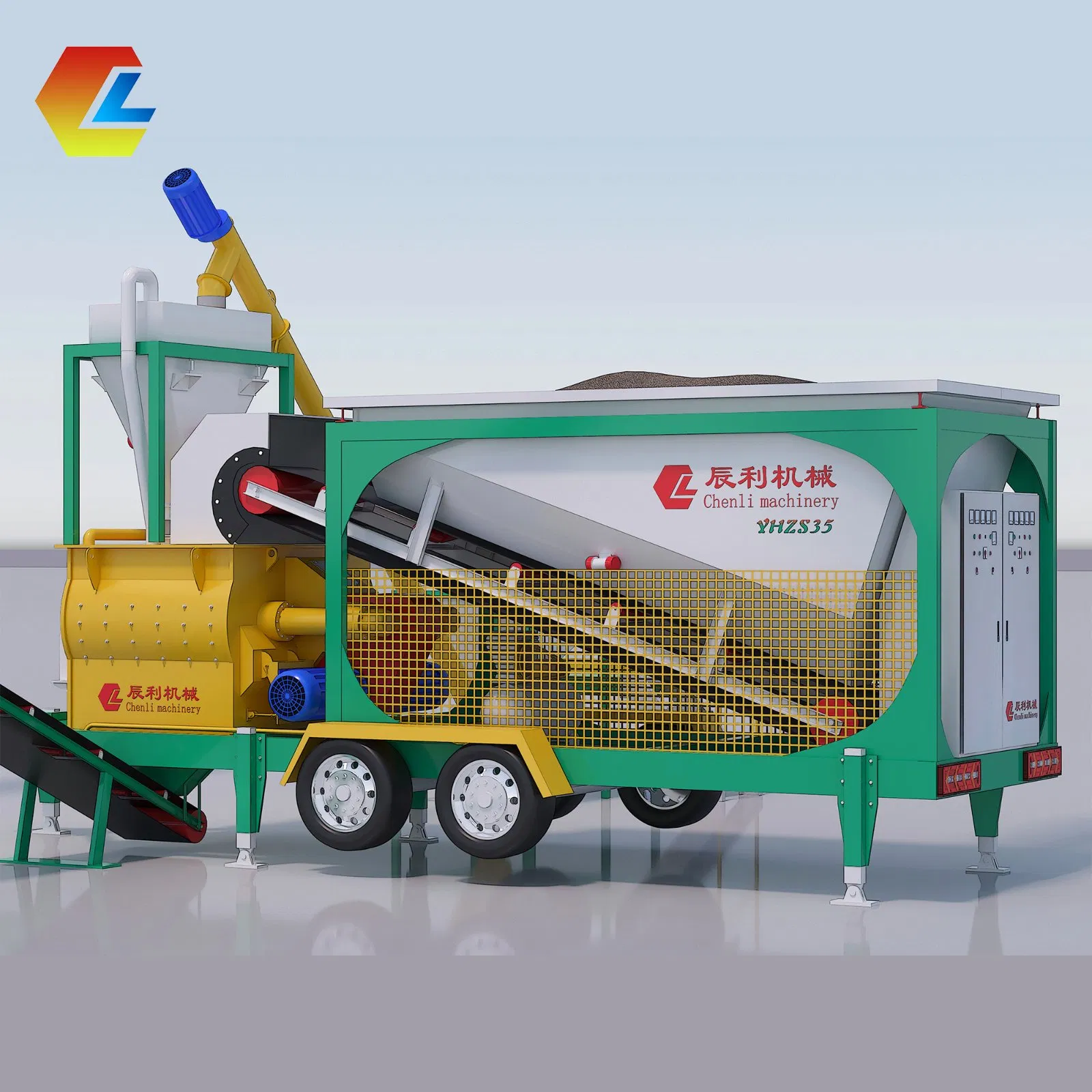 High-Efficiency Compact Concrete Batching Plant with 1500L Capacity