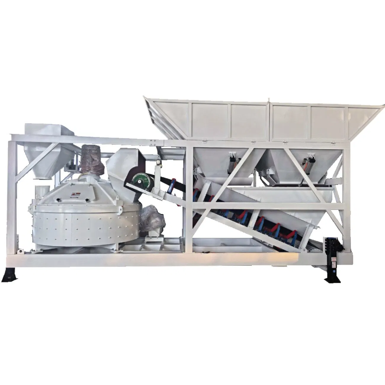 Factory Price Mobile Concrete Plants Small Concrete Batching Plant Portable 25/35m3/H Mini Compact Concrete Mixing Plant for Road