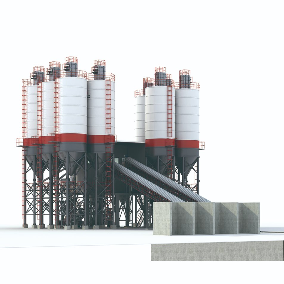 90 Cu M3 Truckmounted Compact Concrete Batching Plant