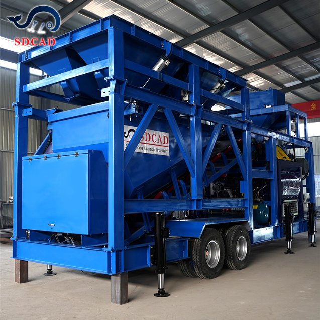 75m³/H Mobile Concrete Batching Plant for Precast Factory Production Line with Automatic Control System