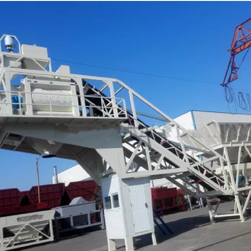 New Type 25-100m3/H Mobile Ready Mix Concrete Batch Plant Ready Mix