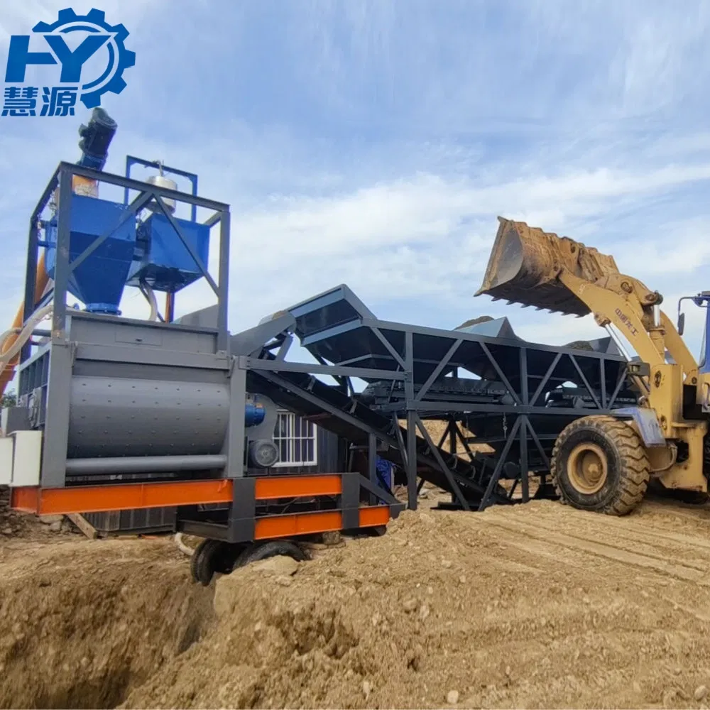 High-Capacity Mobile Concrete Batching Plant Portable Mixing Station for Road Construction