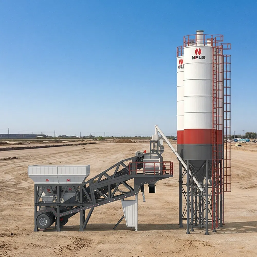 Drum Mixer Portable Concrete Mixing Plant Jzm50 Mobile Concrete Plant for Sale