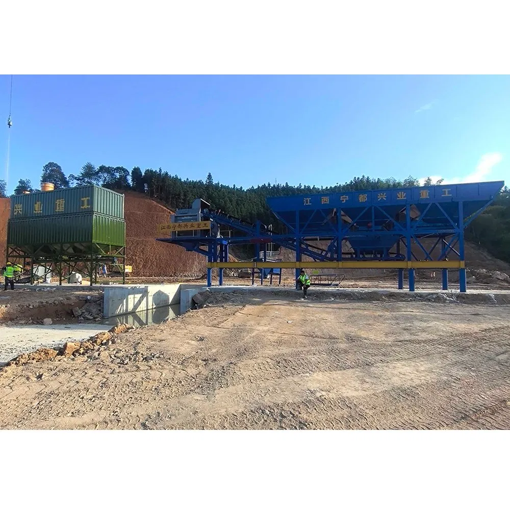 Portable Hzs60 Concrete Batching Plant with Js1000 Mixer