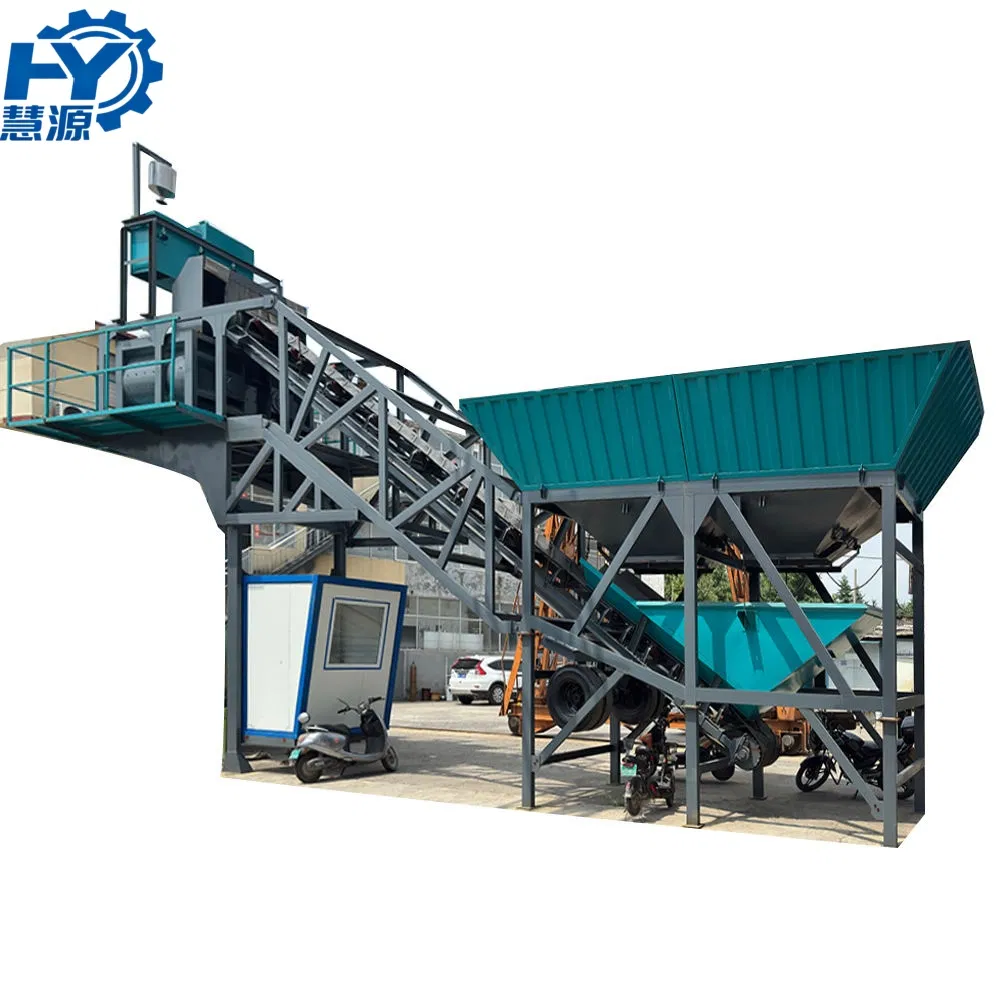 High-Capacity Mobile Concrete Batching Plant Portable Mixing Station for Road Construction