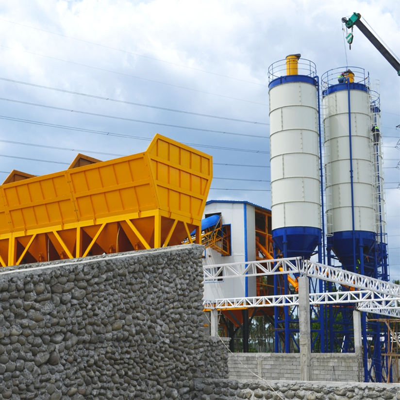 Wet Type Twin Shaft Modular Beton Mix Plant Ready Mixer Concrete Cement Batching Plant Layout for Sale