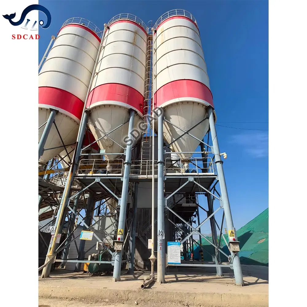 Large Capacity Steel Cement Silo Use for Stationary Concrete Batching Plant with Customizable Design Bulk Storage
