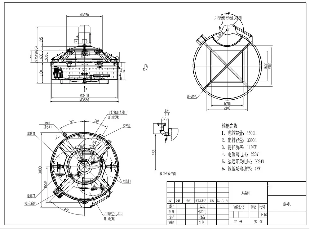 Planetary Concrete Mixer Detail 1