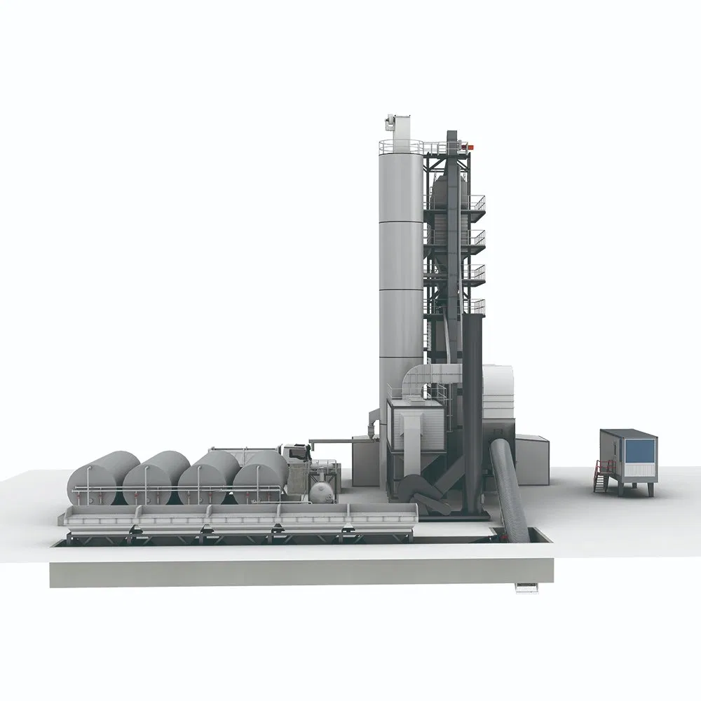 Asphalt Batching Plant with 5 * 15m³ Recycling Bin for Eco-Friendly Use