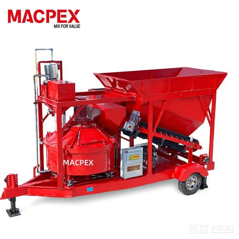 Cost Effective Truck Towed Portable Concrete Batching Plant with Planetary Mixer