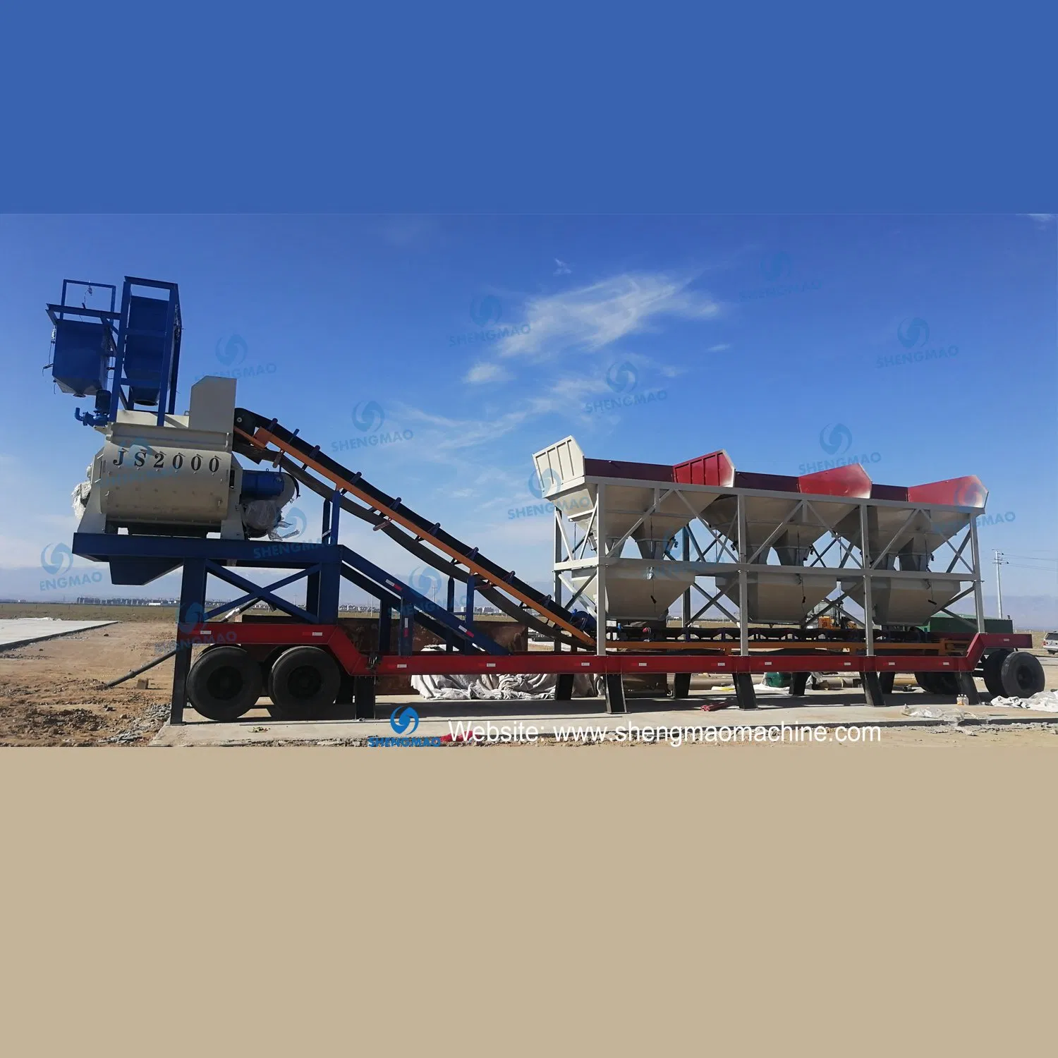 Js Twin Shaft Mixer Mobile Concrete Batching Plant Foundation Free Nyhzs