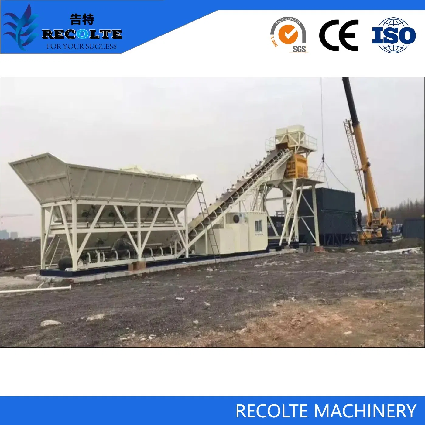 Pioneering Precast Excellence! Foundation Free Concrete Batching Plant &amp; Concrete Mixing Plant Hzs60d M3/H