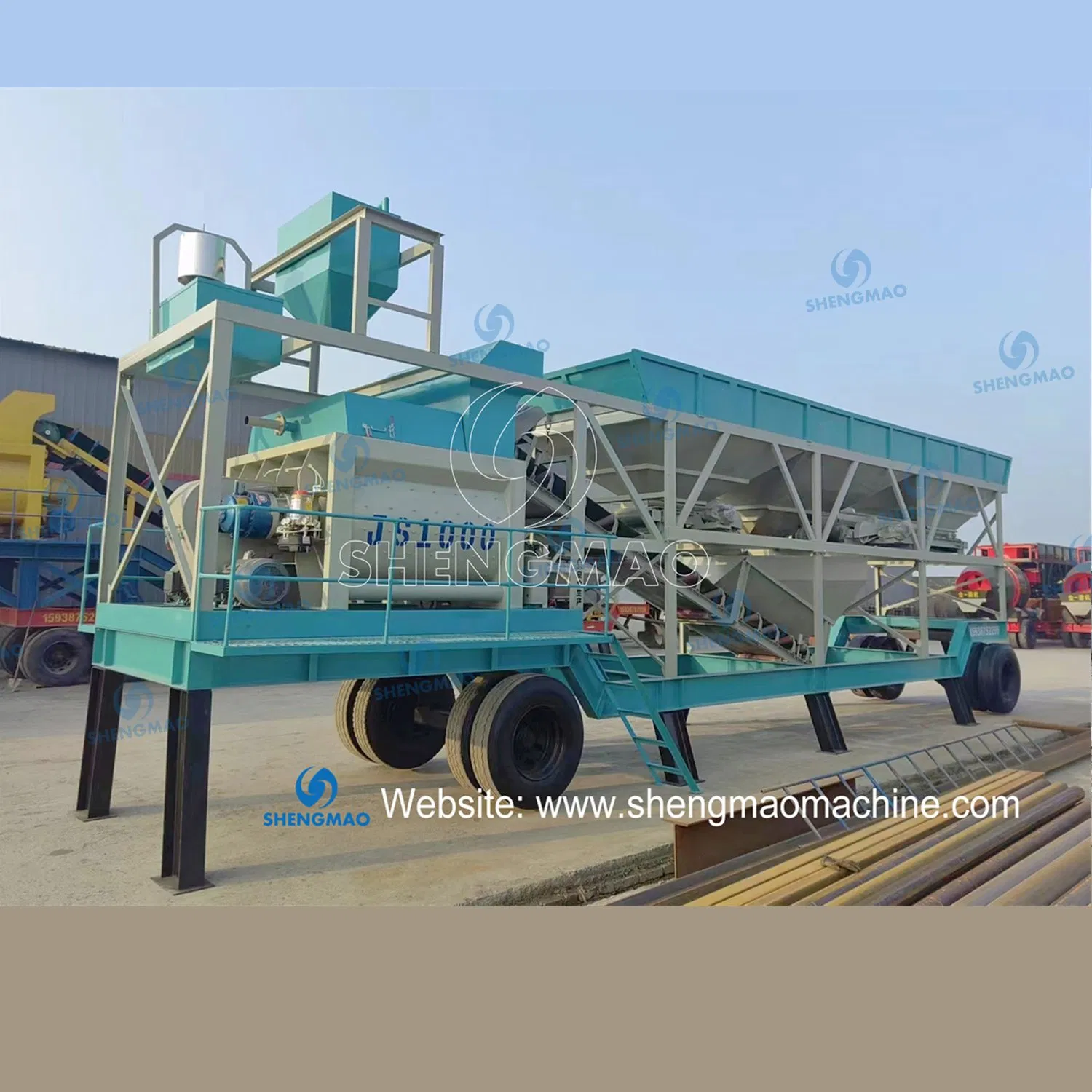 Js Twin Shaft Mixer Mobile Concrete Batching Plant Foundation Free Nyhzs