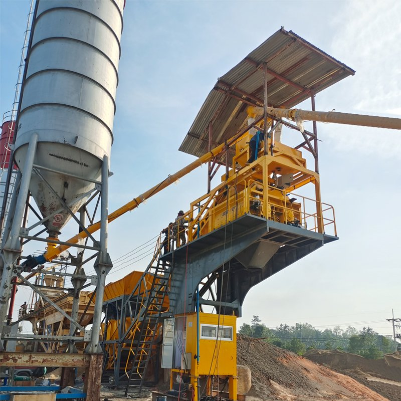 Yhzs35 10 Year Factory Portable Eco-Friendly Small Automatic Mobile Concrete Batching Plant