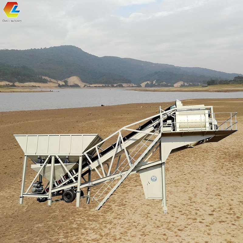 Concrete Batch Plant 60m3/H Mini Mobile Wet Concrete Batching Plant