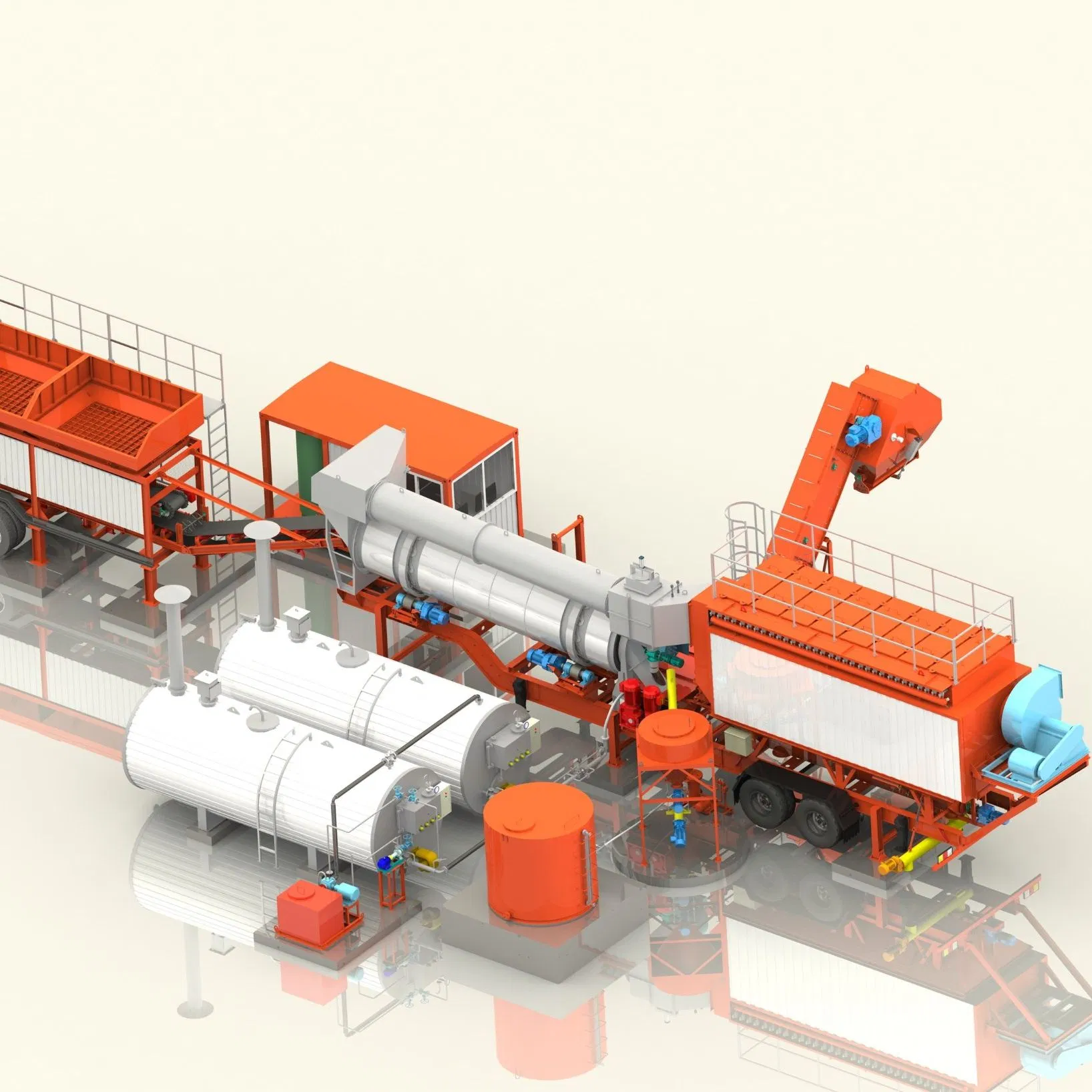20t Mini Mobile Hot Mix Asphalt Batching Mixing Plant for Sale Price