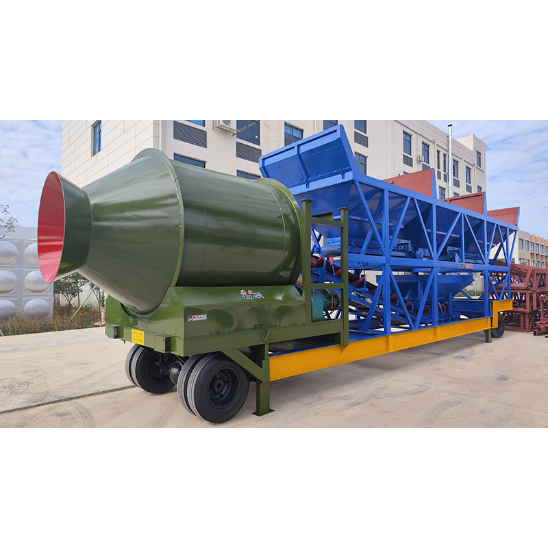 Mobile Drum Concrete Batching Mixing Plant with Wheels