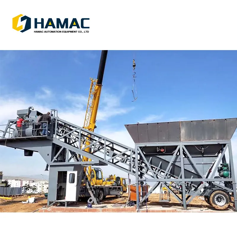Yhzs75 10 Year Factory Portable Eco-Friendly Small Mini Automatic Mobile Concrete Batching Plant for Sale