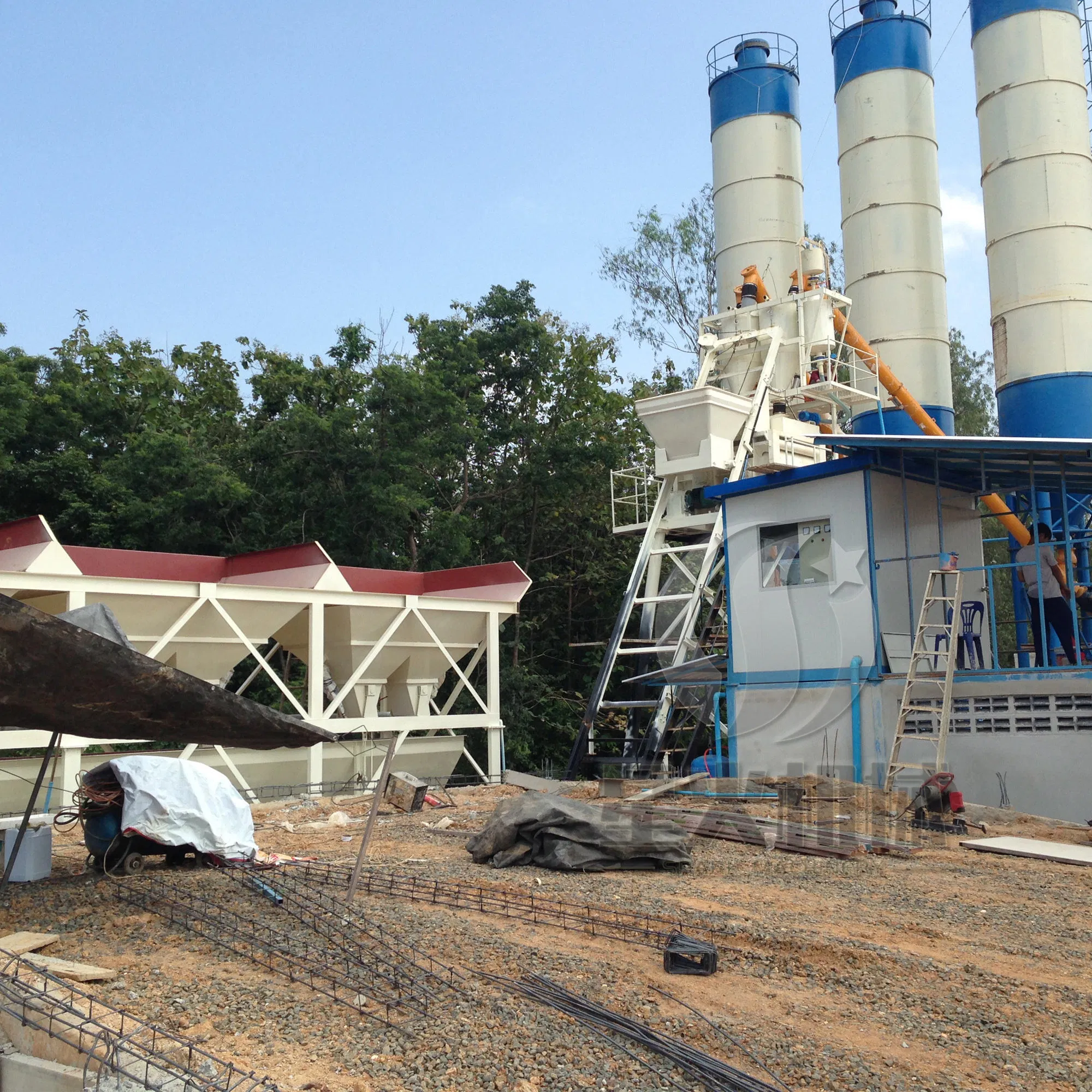 Hot Sale Small 50m3/H Mini Prefabricated Modular Portable Concrete Batching Plant