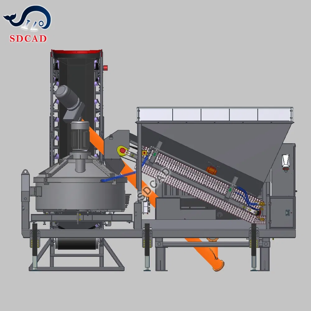 Concrete Machinery Compacted Portable Ready Mix Concrete Batching Plant