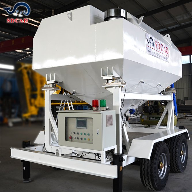 Small Portable 10ton Cement Silo Container Mobile Batching Plant with Cement Silos for Sale