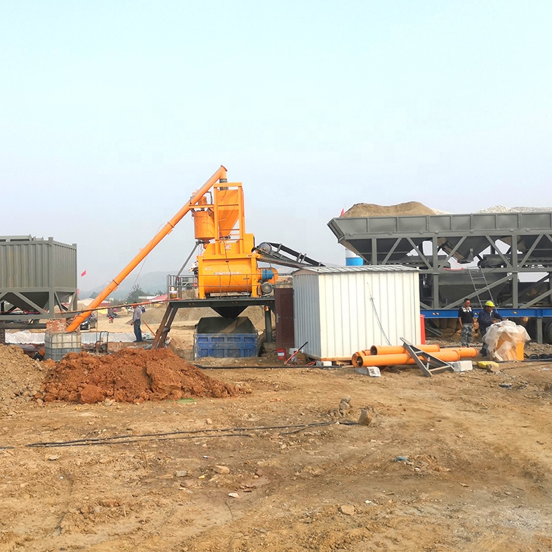 New Mobile Portable Concrete Batching Plant 35-100m3/H Ready Mix Concrete Plant Portable Silo Mobile Concrete Plant