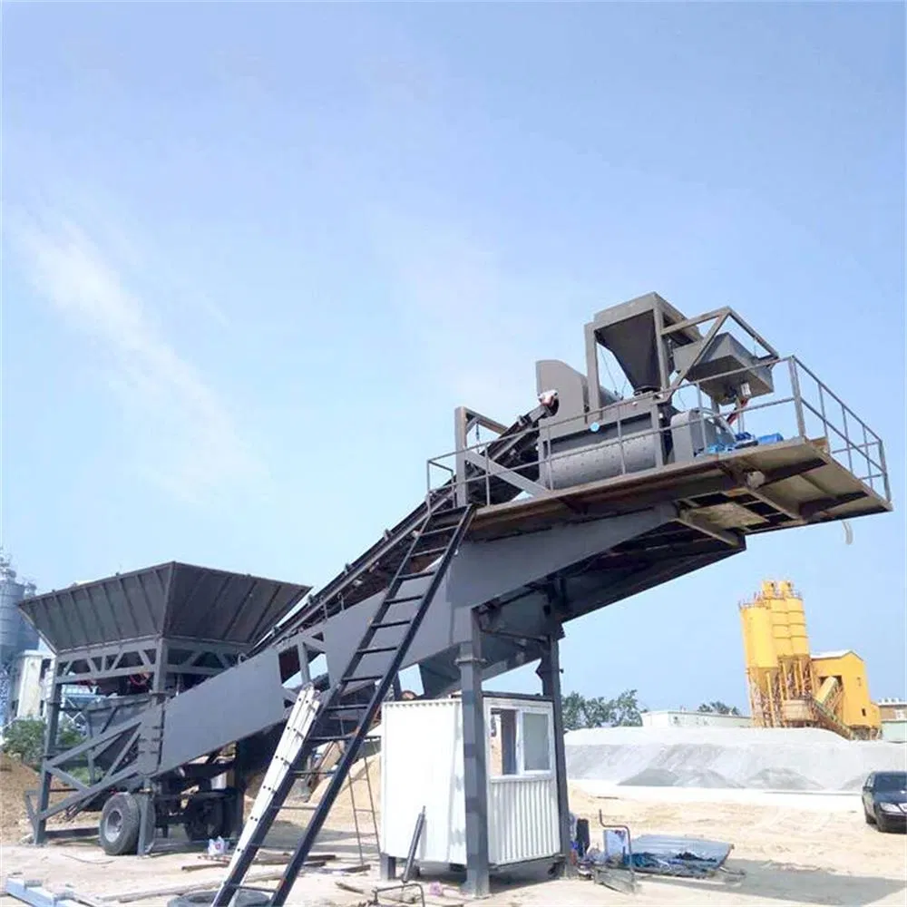 50m³/H Portable Concrete Batch Plant with Fully Automated Batching System
