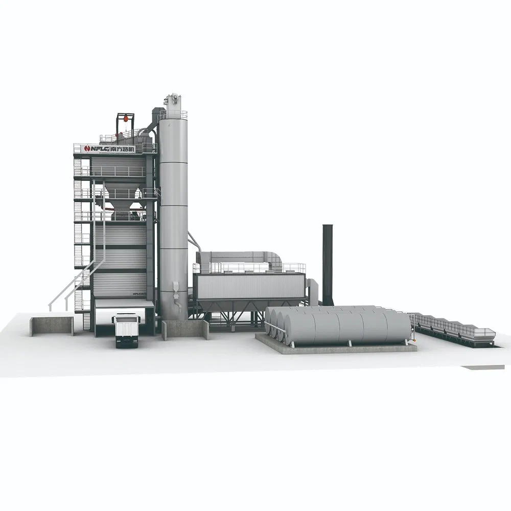 Asphalt Batching Plant with 5 * 15m³ Recycling Bin for Eco-Friendly Use